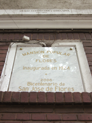 Buenos Aires, Flores, La Mansión de Flores, 1924