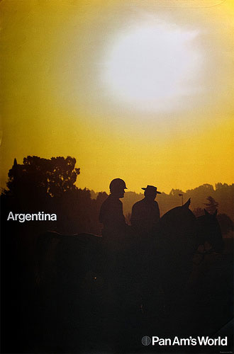 1970s PanAm Argentina advertisement poster