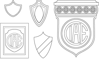 CIAE architecture, Buenos Aires, coats-of-arms vector