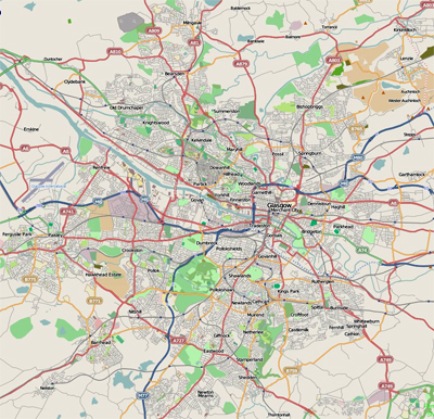 Greater Glasgow urban area map