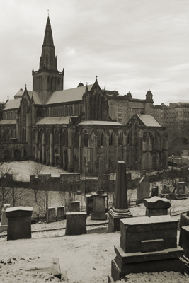 Scotland, Glasgow, Cathedral from Necropolis