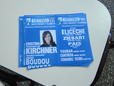 Argentina, elecciones primarias, boleta K, Chubut