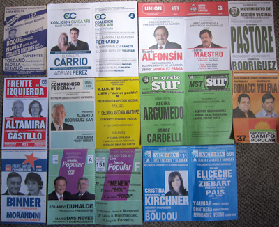 Argentina, elección primaria, boletas