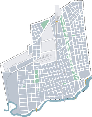 Buenos Aires, Barracas, map
