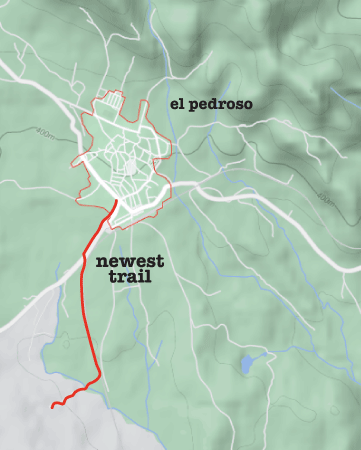 Spain, España, Andalucía, El Pedroso, hiking, trail map